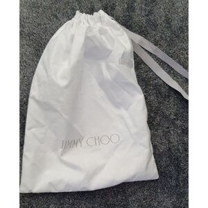 Authentic Jimmy Choo Dust Bag White Storage Drawstring Cover 10" X 14